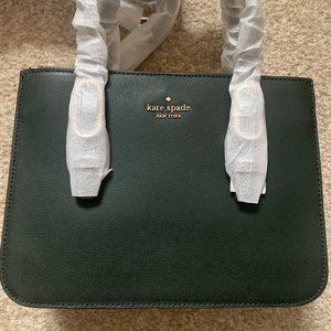 kate spade connie small triple gusset satchel, spruce green